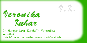 veronika kuhar business card